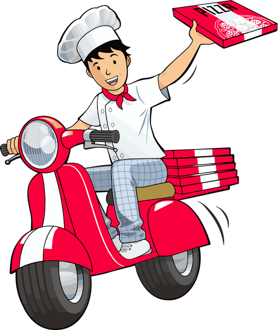 Pizza Chef Moped Delivery