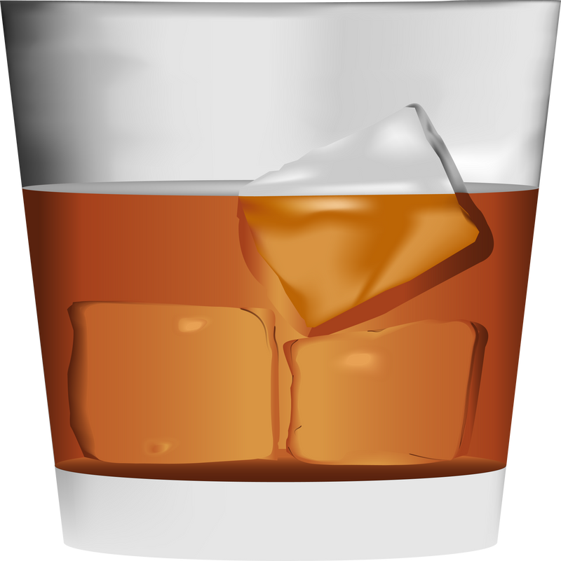 Glass of Whiskey with Ice